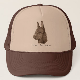 Cute donkey original lifelike drawing art trucker hat
