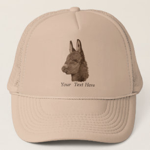 Cute donkey original lifelike drawing art trucker hat
