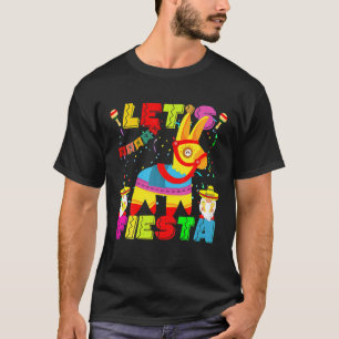 Cute Donkey Pinata Let's Fiesta Funny Cinco De May T-Shirt