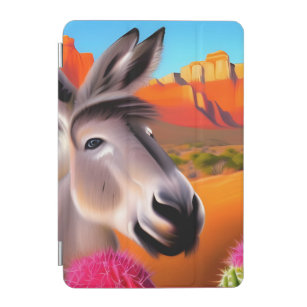  Cute Donkey with flowering cactus  iPad Mini Cover