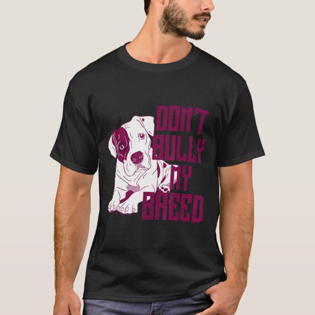 Cute Dont Bully My Breed Pit Bull Puppy T-Shirt (Front)
