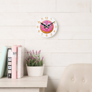 Cute Donut Kids Clock – Googly Eyes Fun