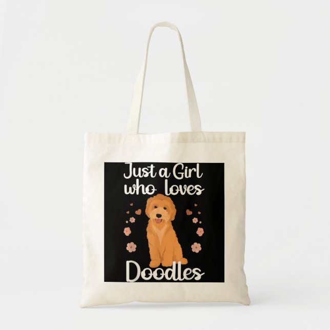 Cute Doodle Art For Women Girls Mum Golden Doodle  Tote Bag (Front)