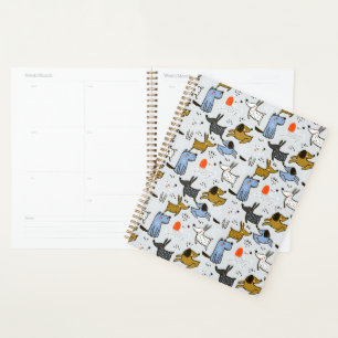 Cute Doodle Dog Pattern Planner