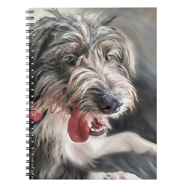 Cute Doodle Dog Spiral Photo Notebook (Front)