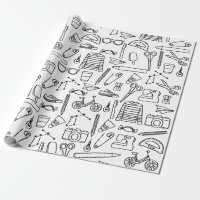 Cute Doodle Drawings Wrapping Paper