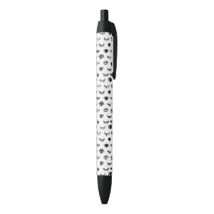 Cute Doodle Eyelash Pattern Black Ink Pen