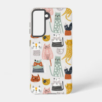 Cute Doodle Hand Drawn Cat Pattern