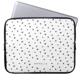 Cute Doodle Heart Pattern Laptop Sleeve