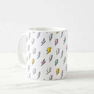 Cute Doodle Lightning Bolt Pattern Coffee Mug