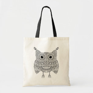 Cute Doodle Owl Tote Bag