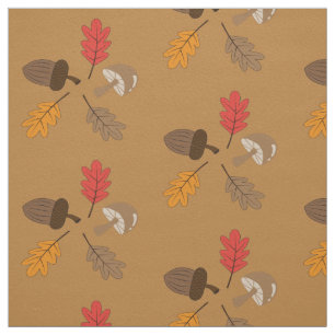 Cute doodle pattern fall theme fabric