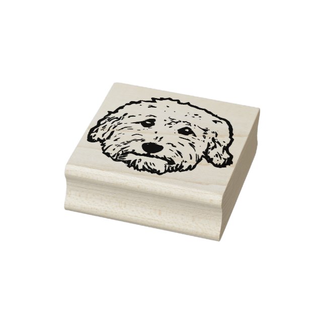 Cute Doodle rubber stamp - doodle dog gift (Stamp)