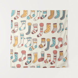 Cute Doodle Socks: Scandinavian Simplicity. Tapestry