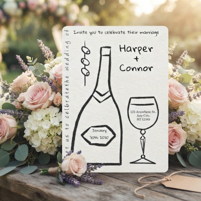 Cute Doodle Wedding Invitation (Creator Uploaded)