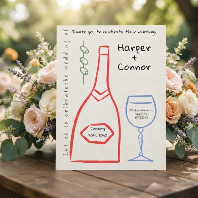 Cute Doodle Wedding Invitation (Creator Uploaded)