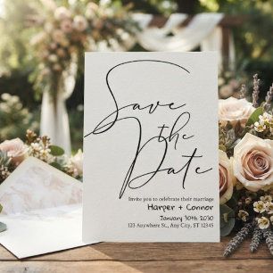 Cute Doodle Wedding Save the Date Invitation