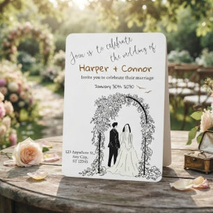 Cute Doodle Wedding Save the Date Invitation