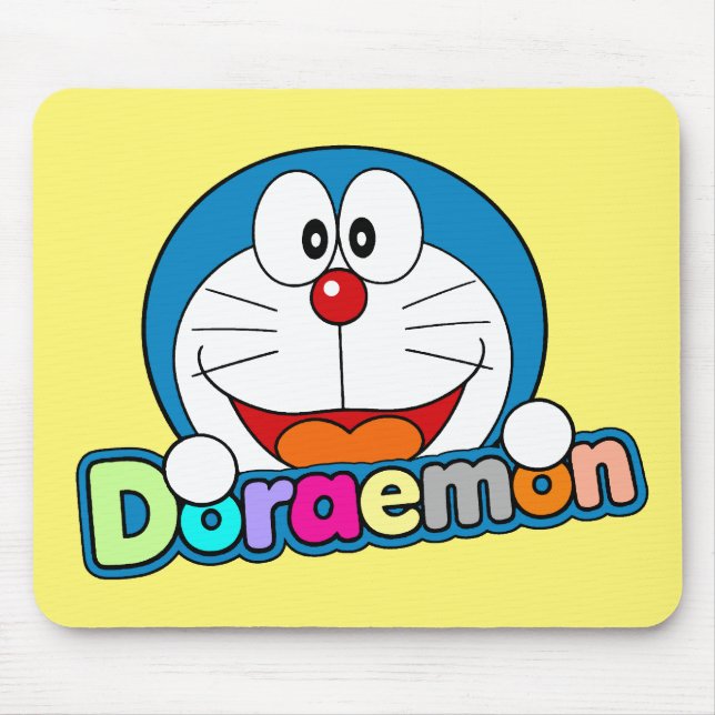 Cute Doraemon Fanart Mouse Mat (Front)