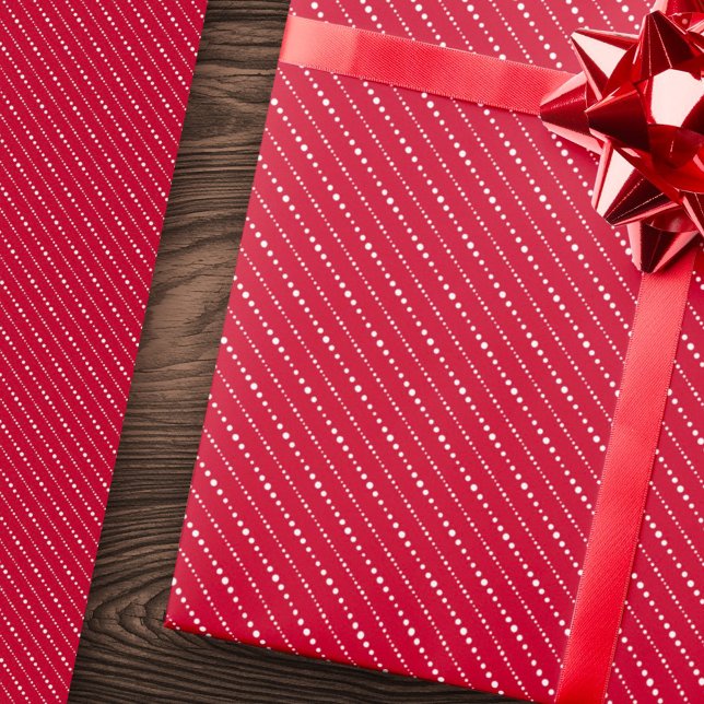 Cute dot stripes white red or any colour wrapping paper (Cute dot stripes white red or any color wrapping paper)