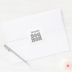 Cute Dotted Dog Mum Square Sticker