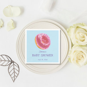 Cute Doughnut Baby Shower Napkin