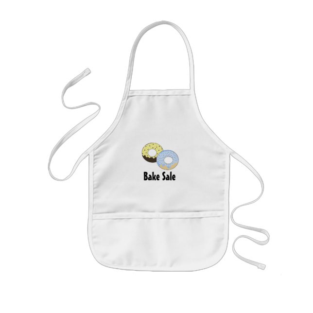 Cute Doughnut Bake Sale Design Kids Apron (Front)
