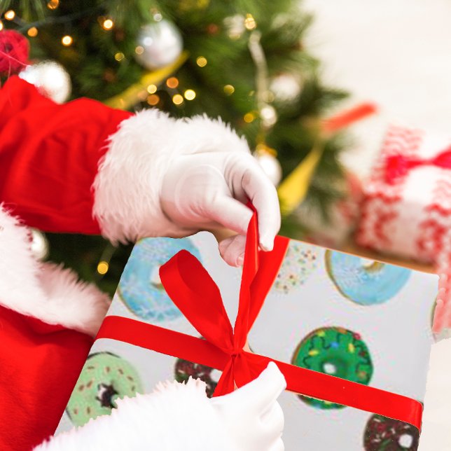 Cute Doughnut Christmas Wrapping Paper (Creator Uploaded)