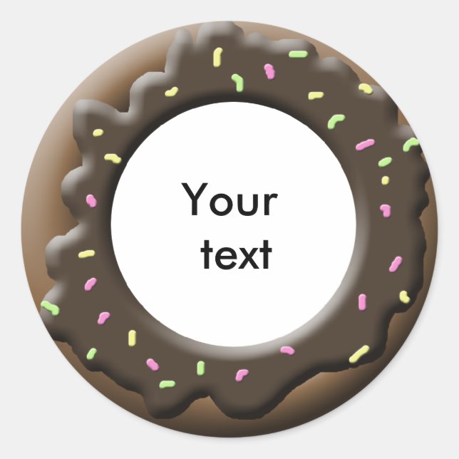Cute Doughnut Classic Round Sticker (Front)