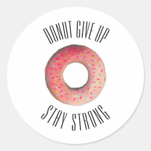 Cute Doughnut Design Classic Round Sticker