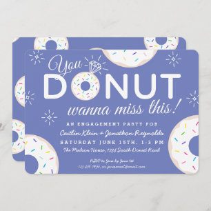 Cute Doughnut Engagement Party Invitations