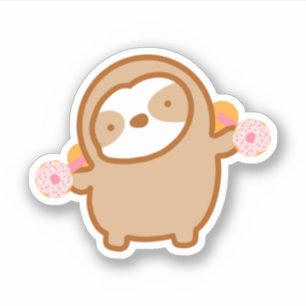 Cute Doughnut Gym Workout Sloth