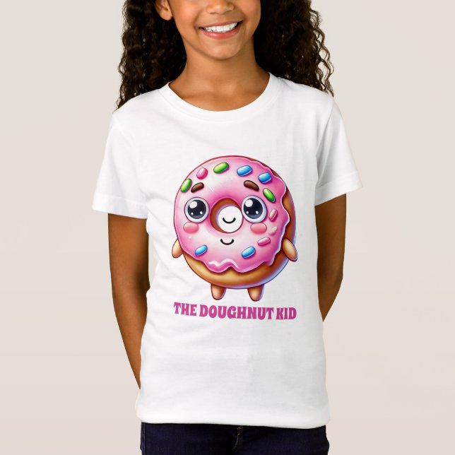 Cute doughnut kid add text T-Shirt (Front)