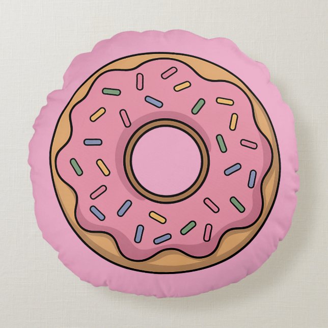 Cute Doughnut | Kids Round Cushion (Front)