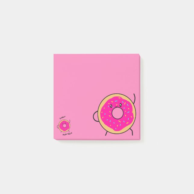 Cute Doughnut Novelty Pink Post-it Notes (Front)