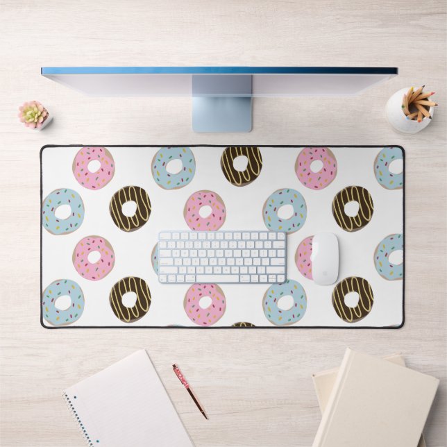 Cute Doughnut Pattern Colourful Sprinkle Office Desk Mat (Office 1)