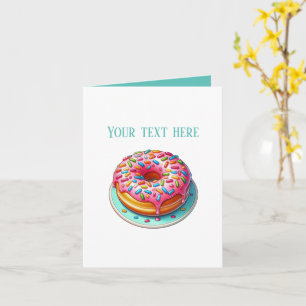 Cute doughnut shop bakery vendors customizable card