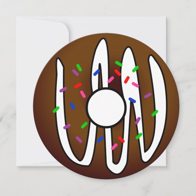 Cute Doughnut Sleepover Birthday Invitation (Front)