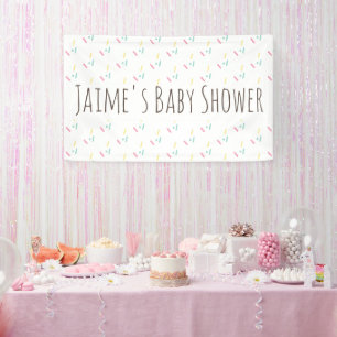 Cute Doughnut Sprinkles Baby Shower Banner