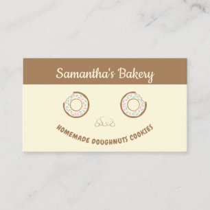Cute Doughnut Sweet Treats Cookies Business Card