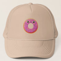 Cute Doughnut With Eyes And Sprinkles Drawing