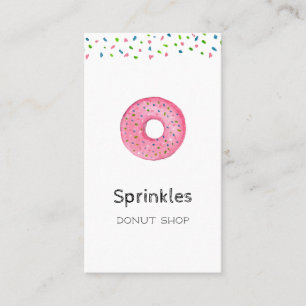 Cute Doughnut with sprinkles Doughnut shop Busines Business Card