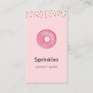 Cute Doughnut with sprinkles Doughnut shop Busines Business Card