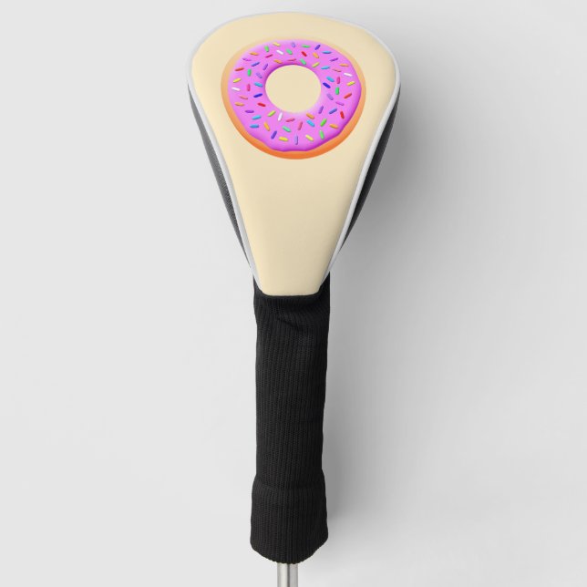 Cute Doughnut With Sprinkles Drawing Golf Head Cover (Front)