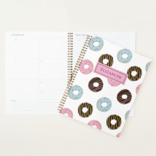 Cute Doughnuts Add your own Name Custom Monogram Planner