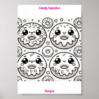 cute doughnuts page poster