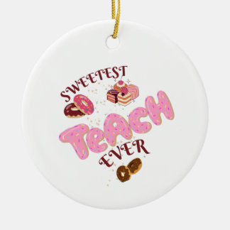 Cute Doughnuts Teacher Phone Case Ceramic Tree Decoration