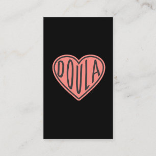 Cute Doula Heart Baby Birth Midwife Business Card