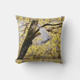 Cute Dove White Pigeon Love & Peace Symbol Bird Cushion