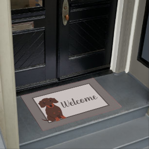 Cute Doxie Welcome Doormat